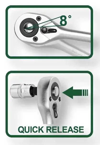 45-teiliger 1/4"-Steckschlüsselsatz Jadver im Profi-Koffer
