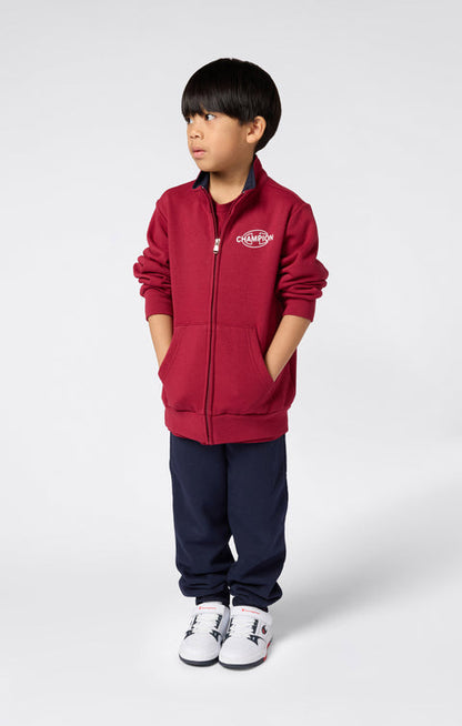 Champion Tuta Felpata junior con Zip Intera 307261-RS508 Rosso
