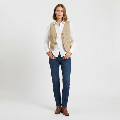 Yes Zee Gilet da donna 1734 G213 EV00 0298 fango