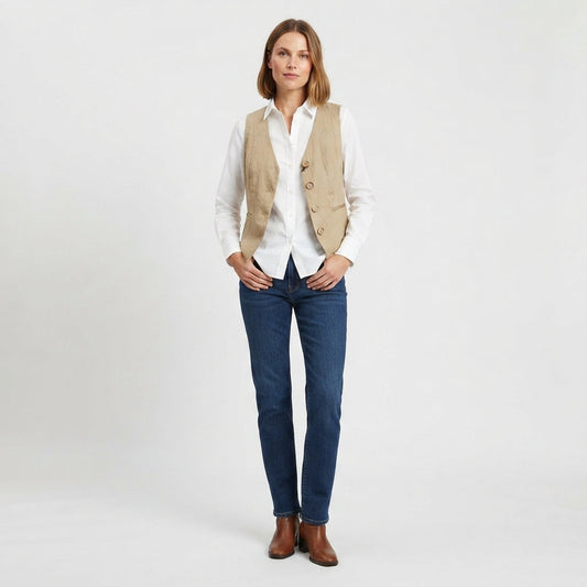 Yes Zee Gilet da donna 1734 G213 EV00 0298 fango