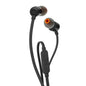 JBL Tune 110 Wired Earphones Headphones T110 Pure Bass Flat Cable 3.5mm Black