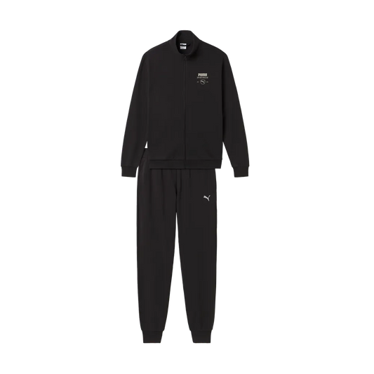 Puma Sport Fashion Sweat Suit TR 696664-01 Uomo Nero - Tuta Sportiva French Terry