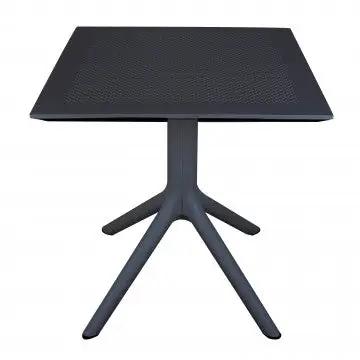 Tavolo Jarvis in polipropilene antracite 80 x 80