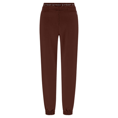 Freddy Pantaloni sportivi in felpa garzata con elastico JOGGER1C024X M79X Chocolate Fondant Direct Dyed
