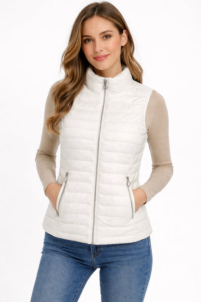 Astrolabio Gilè Donna C16E 010 - Gilet Bianco 100% Poliestere Taglie 42-54