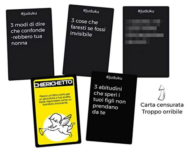 Juduku Ein unmoralisches Partyspiel auf Italienisch, Brettspiel für die Gesellschaft, Alter 16+