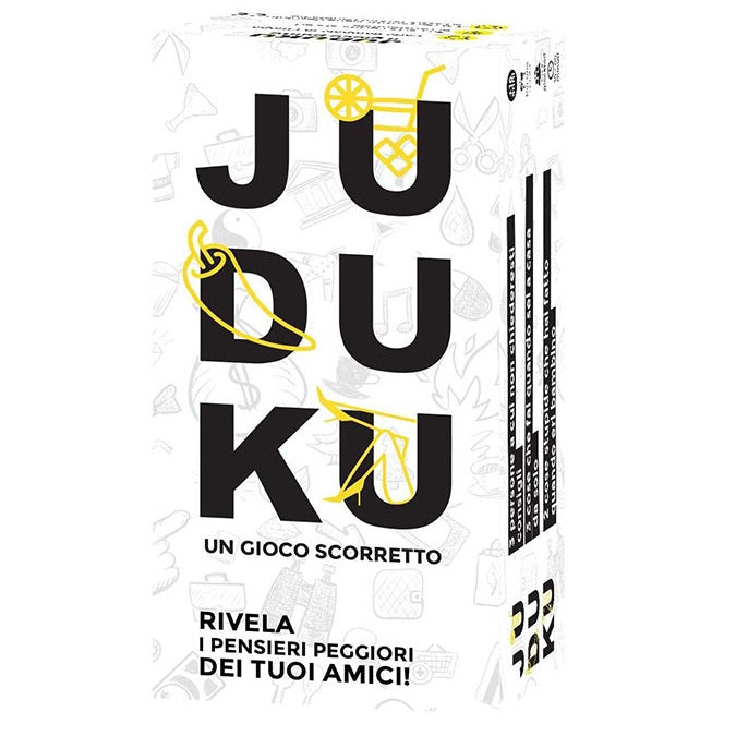 Juduku Ein unmoralisches Partyspiel auf Italienisch, Brettspiel für die Gesellschaft, Alter 16+