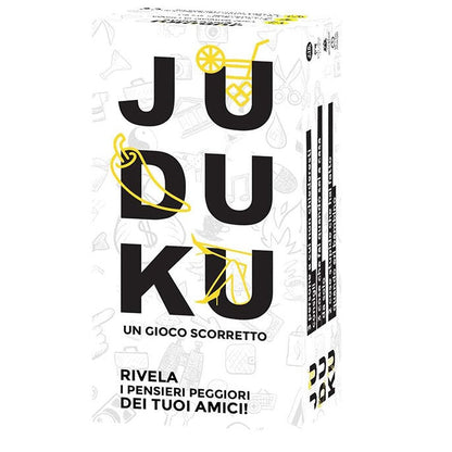 Juduku Ein unmoralisches Partyspiel auf Italienisch, Brettspiel für die Gesellschaft, Alter 16+
