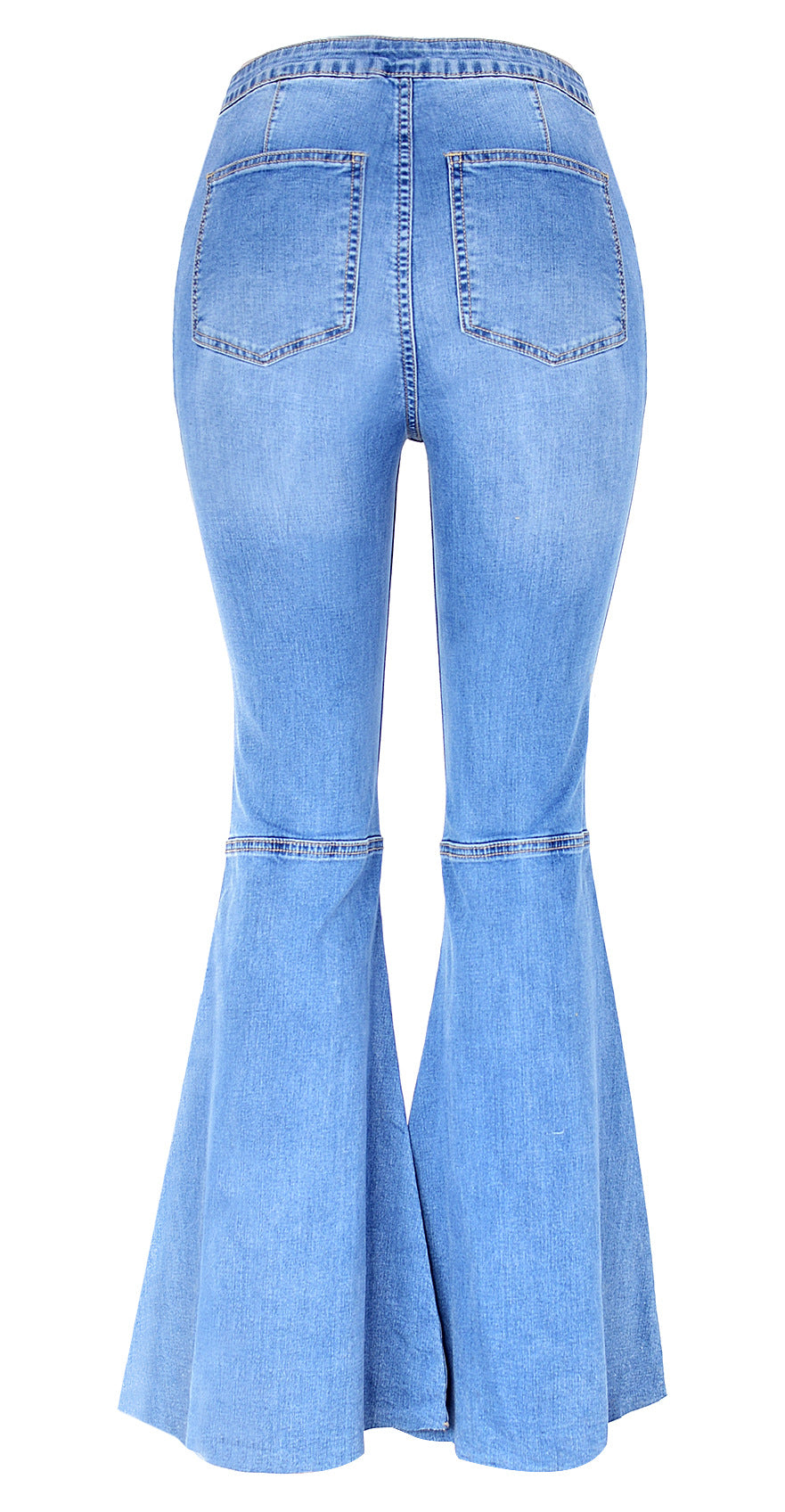Pantaloni jeans Donna Vita Alta Gamba Larga Eleganti | Pantaloni jeans Donna