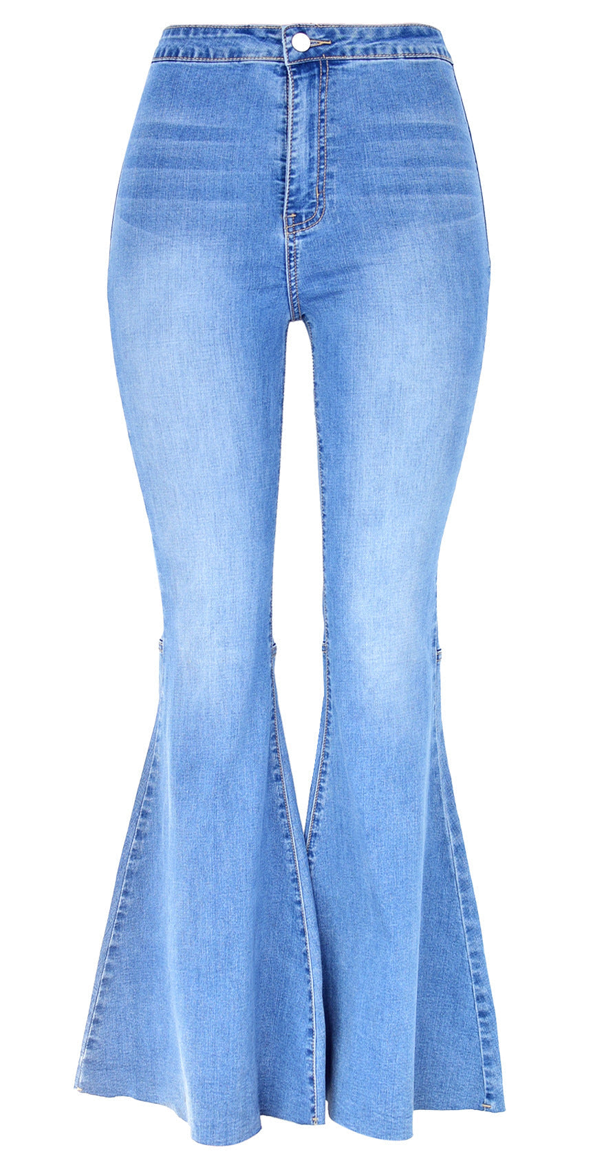 Pantaloni jeans Donna Vita Alta Gamba Larga Eleganti | Pantaloni jeans Donna