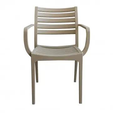 Stapelbarer Sessel Eveline aus Polypropylen – Maße: 58,5x55,2x84cm
