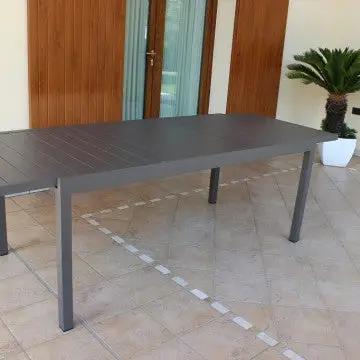 Ausziehbarer Aluminiumtisch Formentera 160/240 x 90