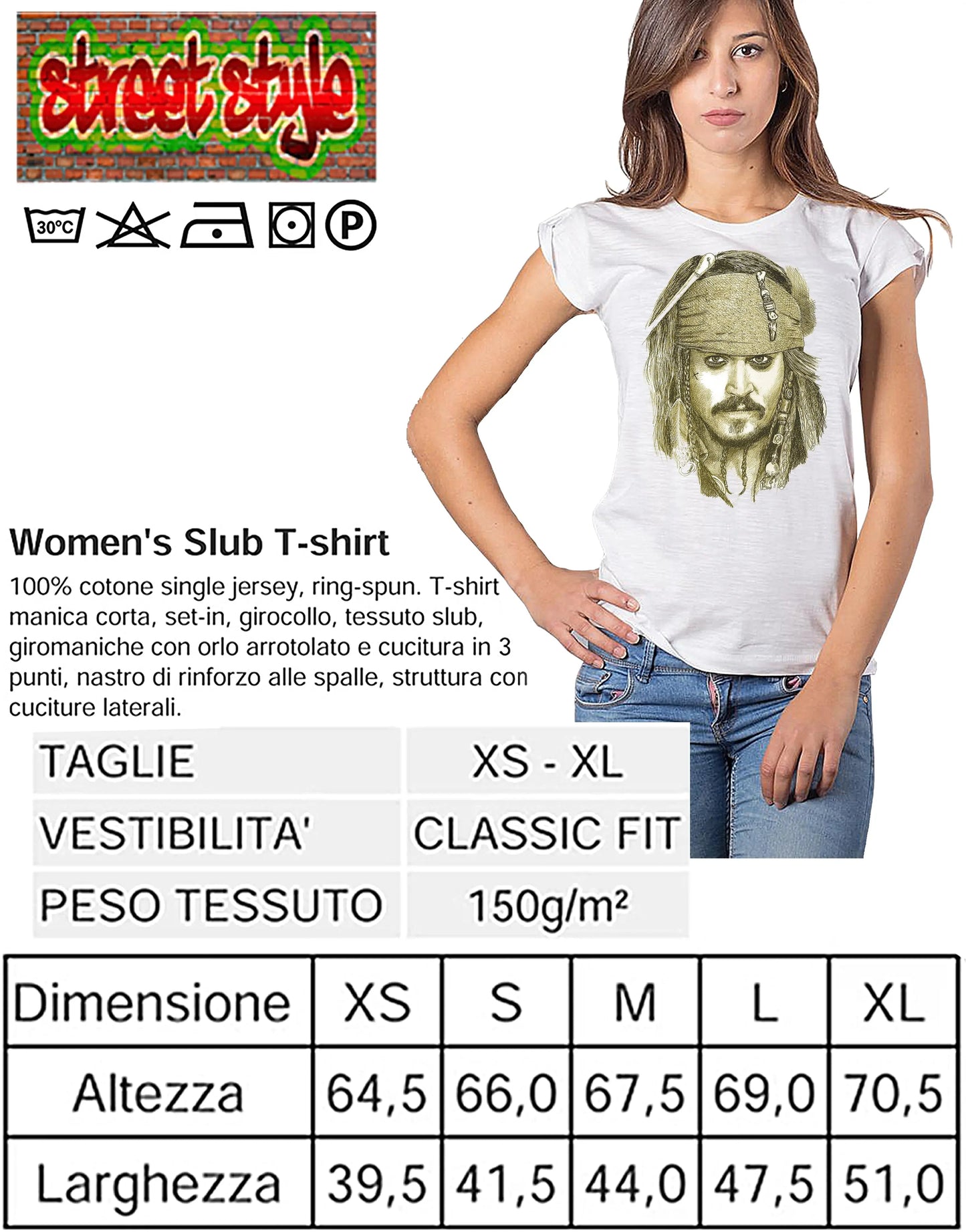 T-shirt Donna The Legend – Pirata Stilizzato | STREET