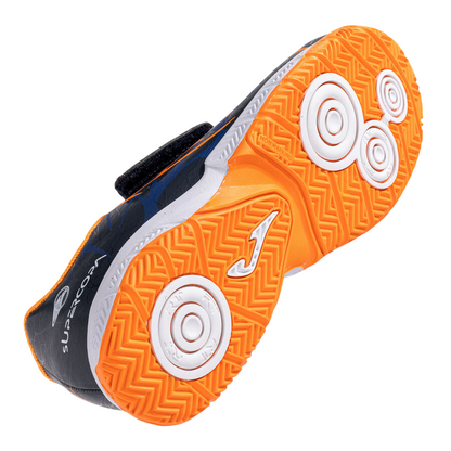 Joma - Scarpe Futsal Junior Super Copa Jr 25 Indoor Blu/Arancione