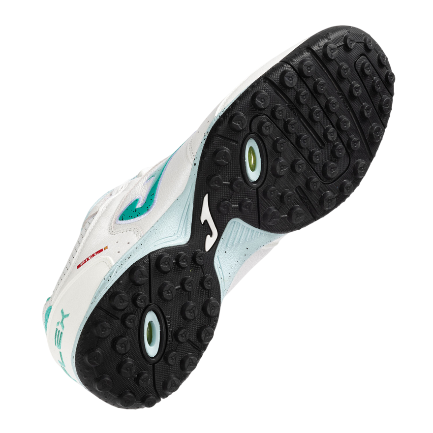 Joma – Scarpe Calcio Top Flex 25 Turf Bianco Turchese TOPW2502TF | Prestazioni Turf, Comfort e Flessibilità