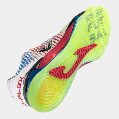 Joma Top Flex Plus 76 Scarpe Calcetto Indoor Uomo Bianco Giallo - TOUW2576IN