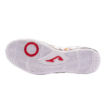 Joma scarpa da calcetto indoor da uomo Maxima 2332 bianco-arancio-rosso