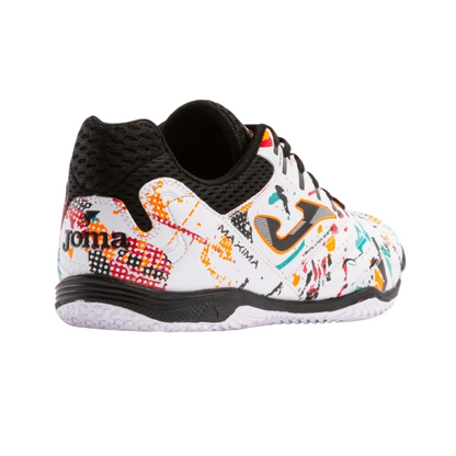 Joma scarpa da calcetto indoor da uomo Maxima 2332 bianco-arancio-rosso