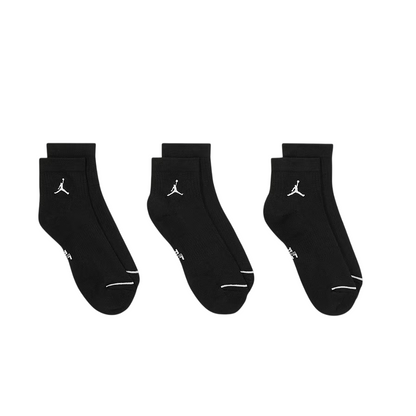 Jordan Everyday DX9655-010 Calze Caviglia Nere 3 Paia TraspirantI