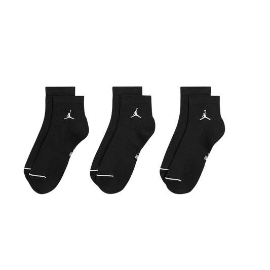 Jordan Everyday DX9655-010 Calze Caviglia Nere 3 Paia TraspirantI