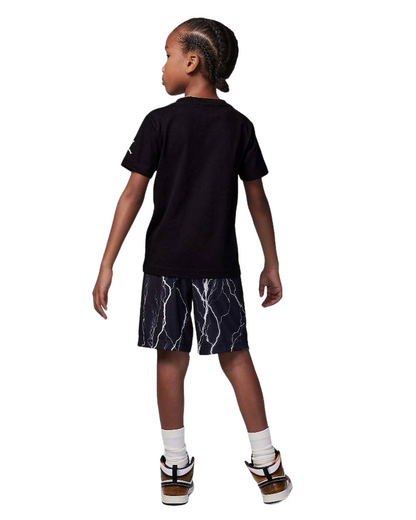 Jordan completo da ragazzo maglietta manica corta e pantaloncino MJ Sport Mesh 85C996-023 nero