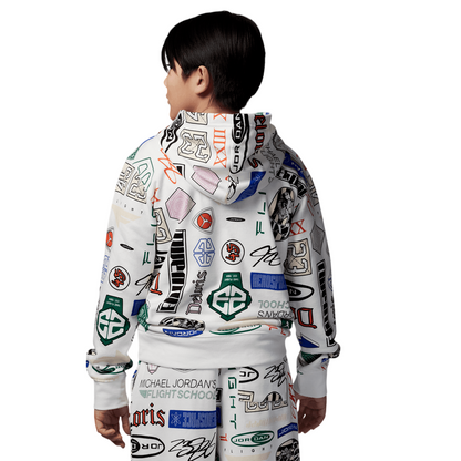 Jordan felpa con cappuccio junior Essentials 95D741-782 bianco