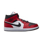 Air Jordan 1 Mid Sneakers Alta Uomo Nero Rosso - 554724-069