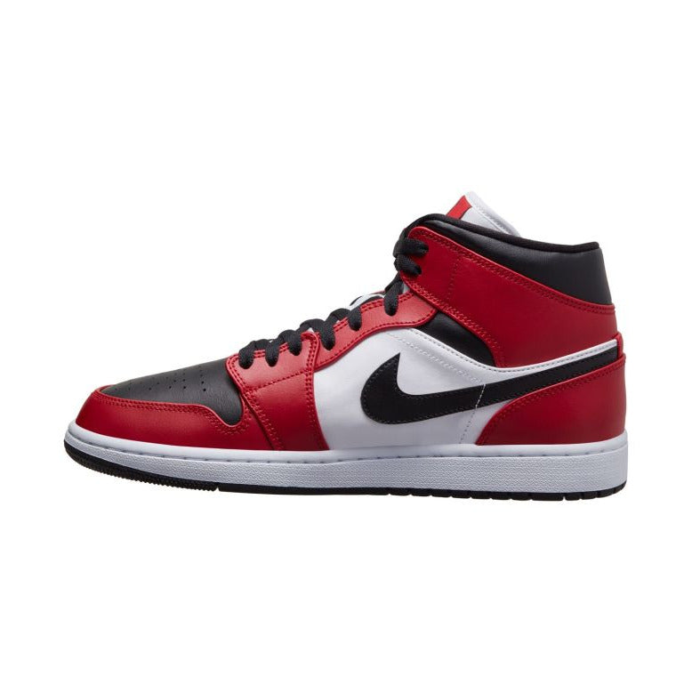 Air Jordan 1 Mid Sneakers Alta Uomo Nero Rosso - 554724-069