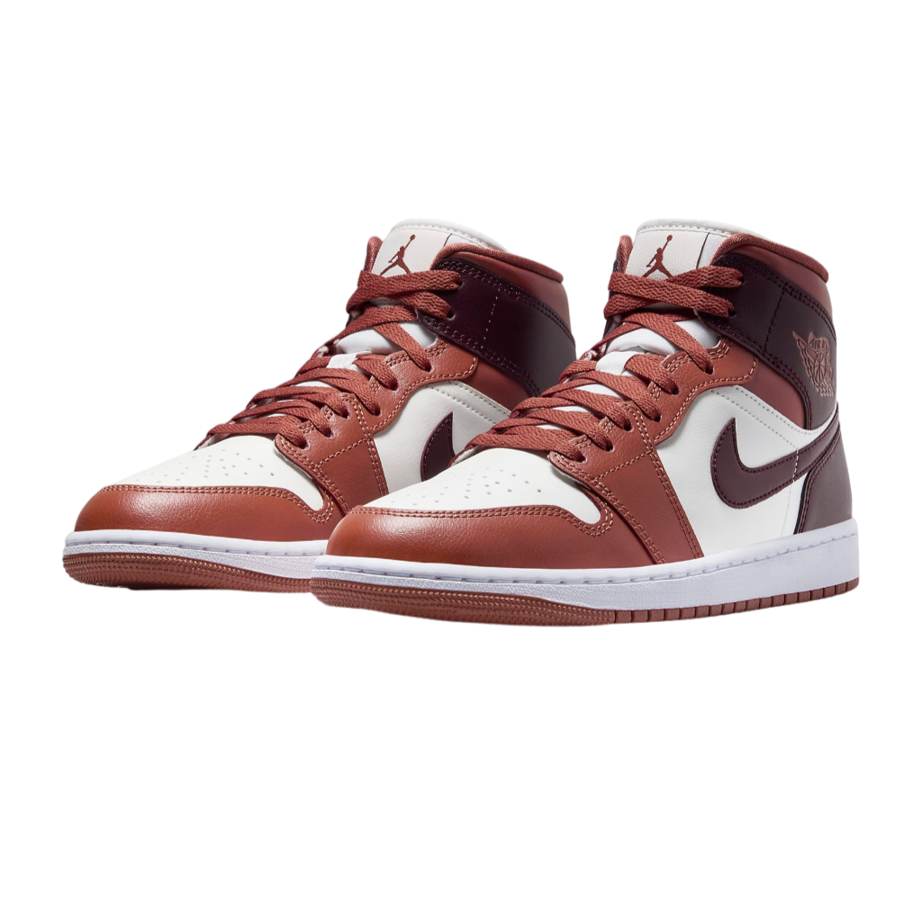Jordan Air Jordan 1 Mid BQ6472-200 Sneakers Pesca-Bianco-Mattone