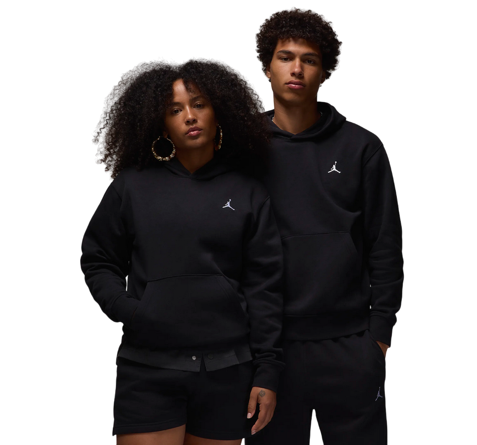 Jordan – Felpa con Cappuccio Brooklyn Fleece FV7281-010 Nero-Bianco | Comfort Premium, Stile Iconico e Versatilità Urbano-Sportiva