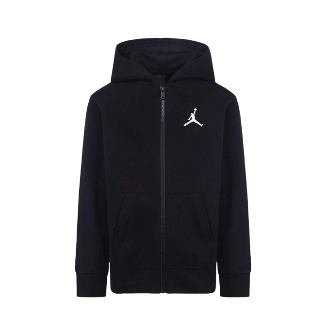 Jordan felpa da ragazzi con cerniera e cappuccio Essentials 95C573-023 nero