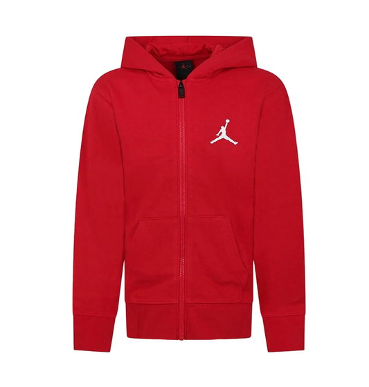 Jordan felpa da ragazzi con cappuccio e cerniera Essentials 95C573-R78 rosso