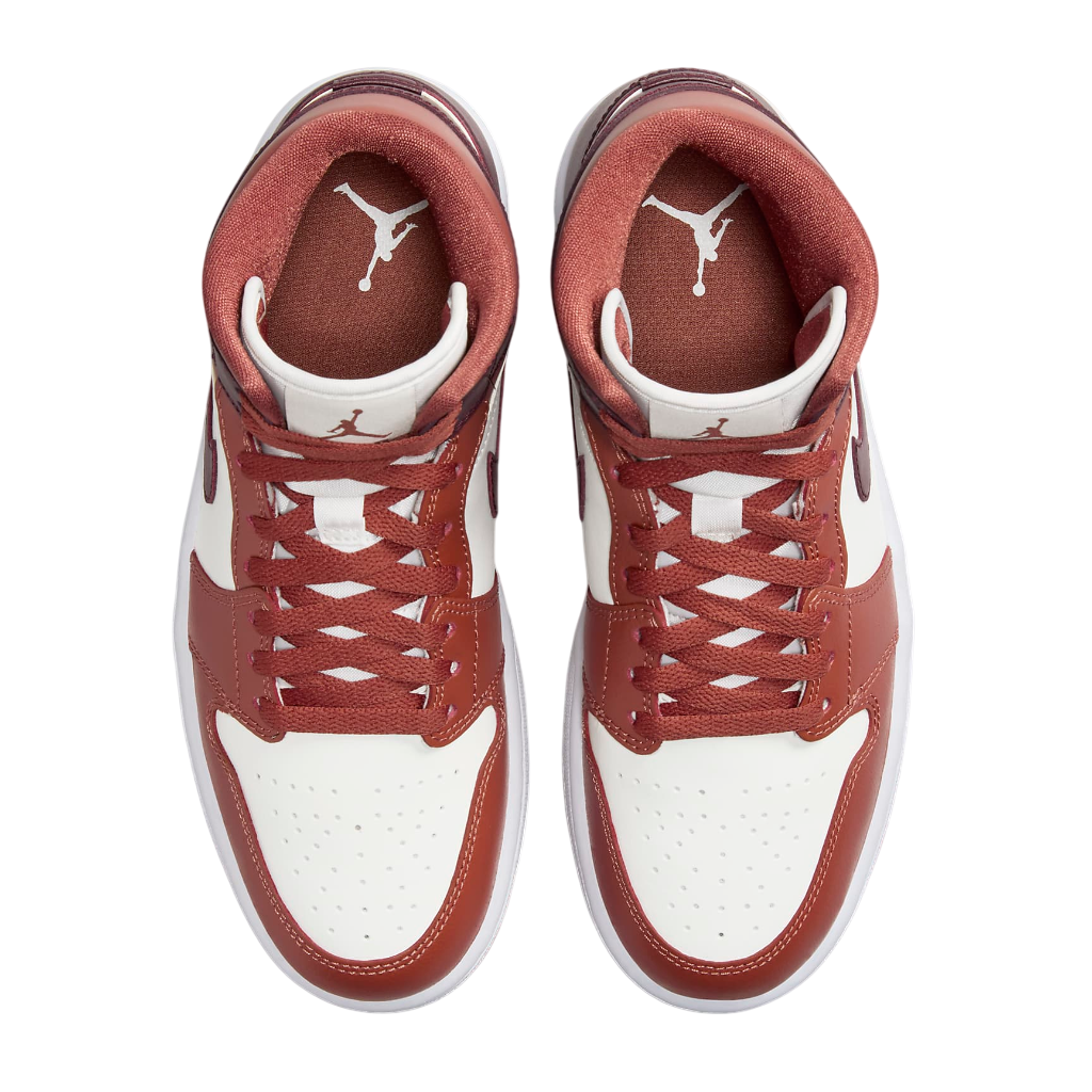 Jordan Air Jordan 1 Mid BQ6472-200 Sneakers Pesca-Bianco-Mattone