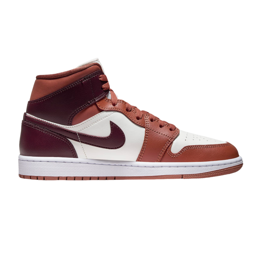 Jordan Air Jordan 1 Mid BQ6472-200 Sneakers Pesca-Bianco-Mattone