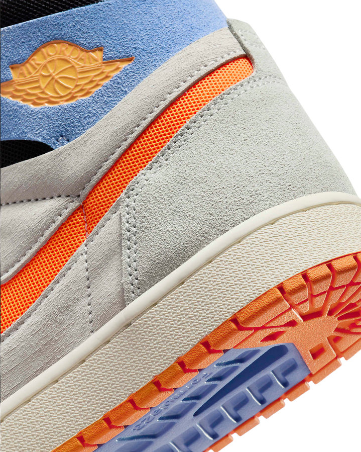 Jordan scarpa sneakers da uomo Jordan Air 1 Zoom CMFT 2 DV1307-184 sabbia azzurro argento arancio