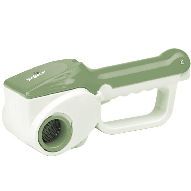 Joytech Akku-Reibe 2 Edelstahlrollen Weiß/Grün Käse Küche