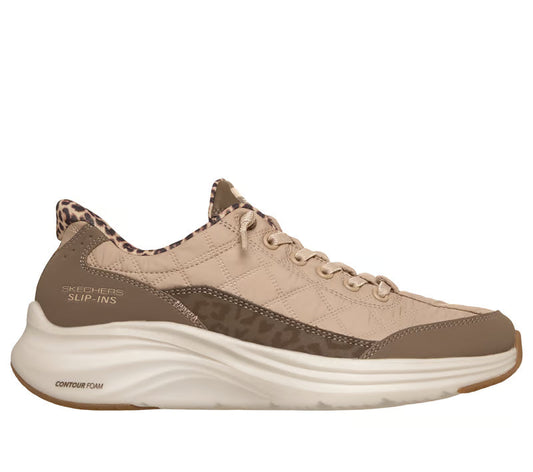 Skechers Slip-ins Contour Foam Cozy Fit Leopard Dream 150419-BRN Donna Marrone - Sneakers