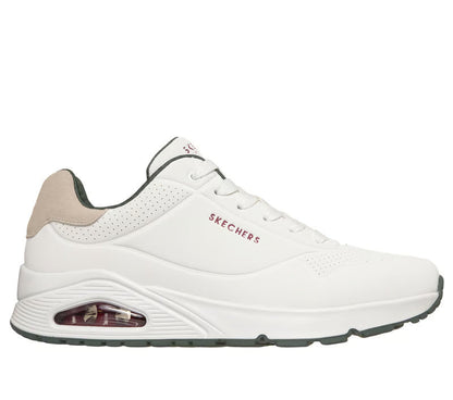 Skechers scarpa sneakers da uomo UNO - Suited On Air 183004/WGRN bianco-verde