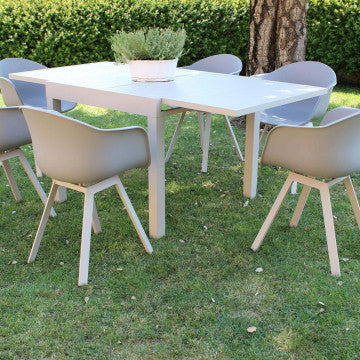 Tavolo Hawaii allungabile in alluminio - 90/180 x 90