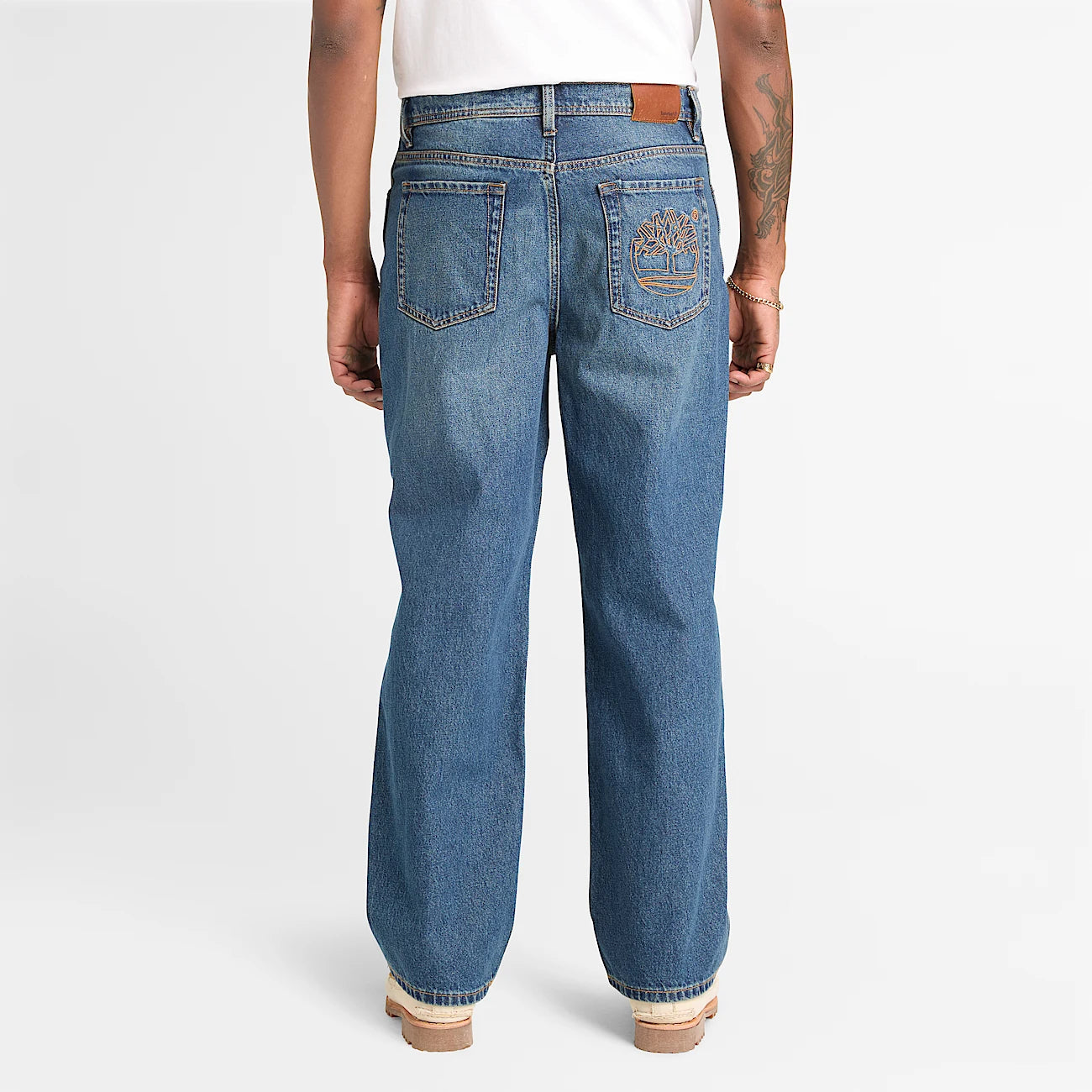 Timberland Pantaloni Denim Ricamati Sandown Uomo TBC0YH2XA11 Blu