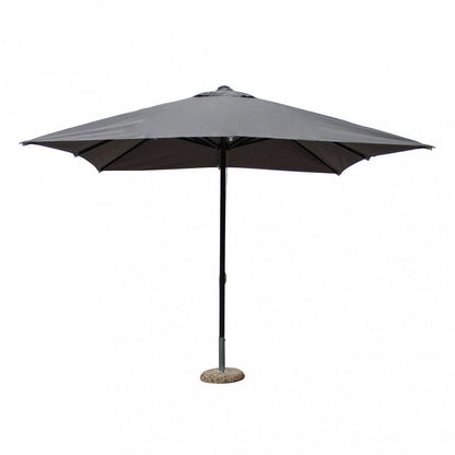 Ombrellone da Giardino Brian Quadrato, Nero/Grigio 3x3m Poliestere/Alluminio