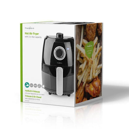 Nedis Heißluftfritteuse Ohne Öl Ofen 2.4L Frittieren Backen Braten 1000W