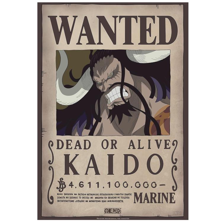 ABYSTYLE (ONE PIECE) POSTER: „WANTED KAIDO“ (52X35) ANIME MANGA LIMITED EDITION