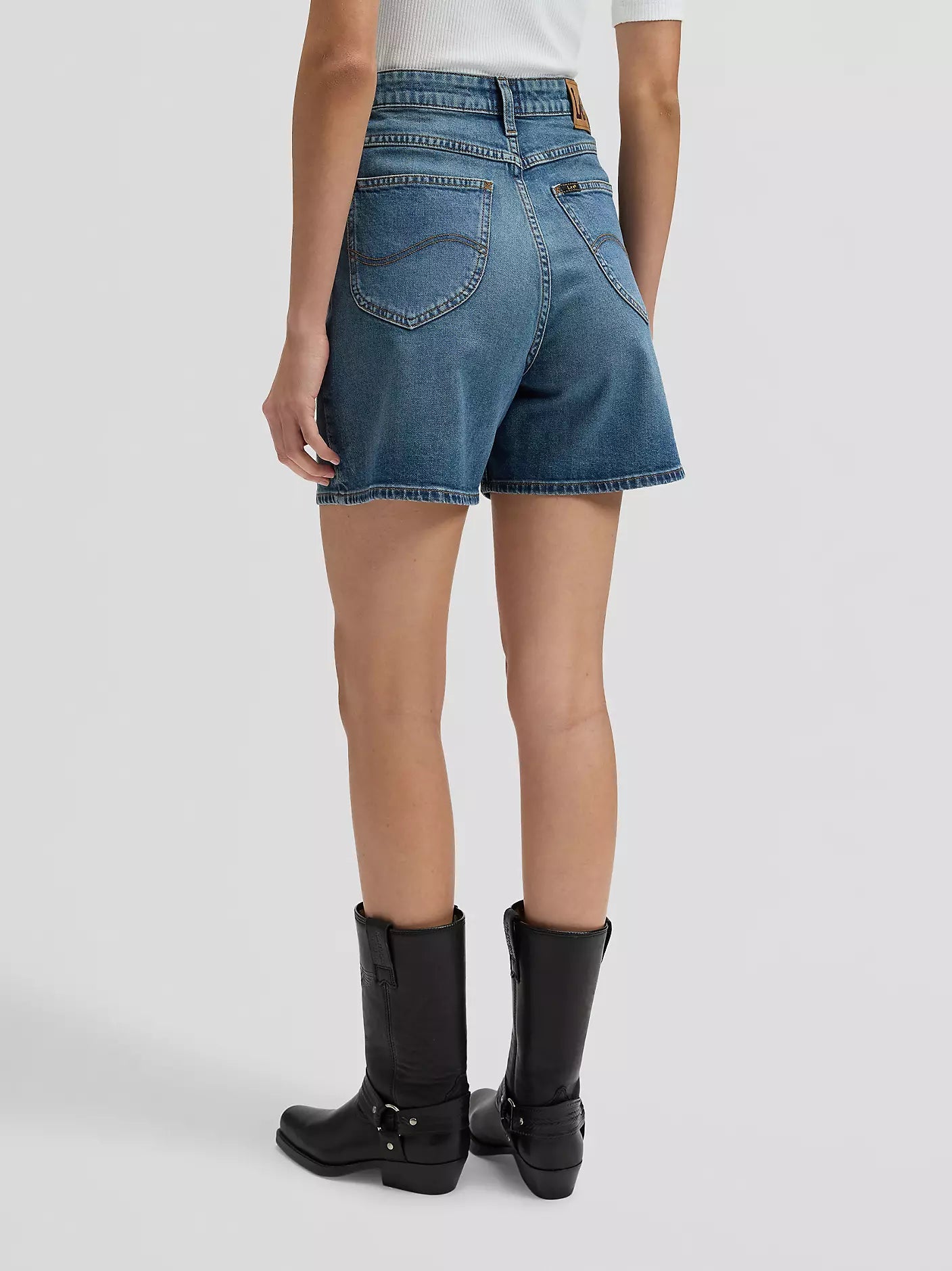Lee Pantaloncino Jeans Donna Blu Medio - Stella 112376778