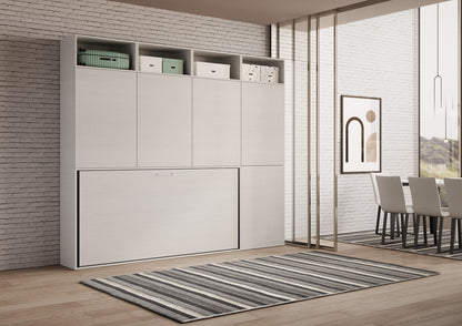 Letto a scomparsa singolo orizzontale Kando con materasso e composizioni disponibili