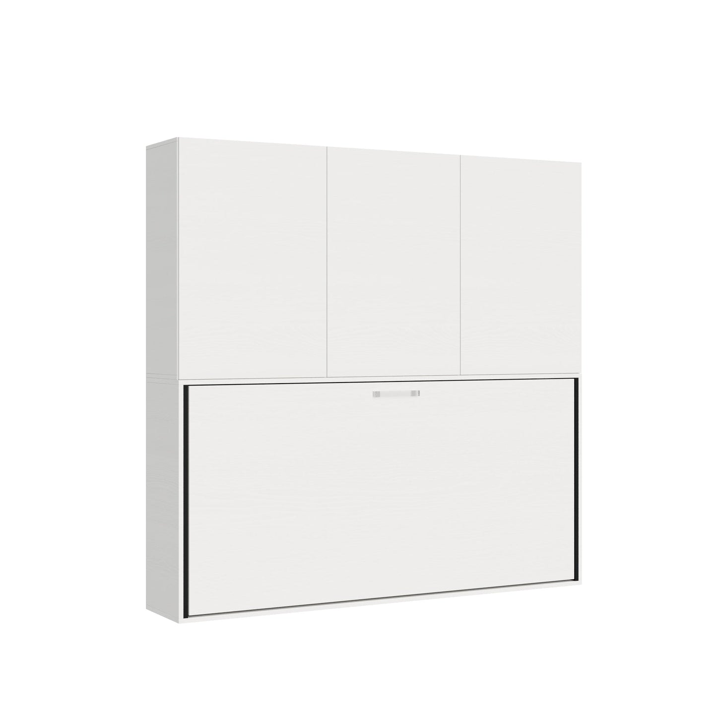 Letto a scomparsa singolo orizzontale Kando con materasso e composizioni disponibili