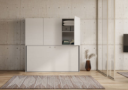 Letto a scomparsa singolo orizzontale Kando con materasso e composizioni disponibili