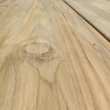 Tavolo Nevis 200 x 100 con Struttura in Alluminio Spazzolato e Piano in Teak Riciclato