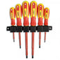 Kit Set 6 Screwdrivers for Electricians Insulated Magnetic Tips + Stand