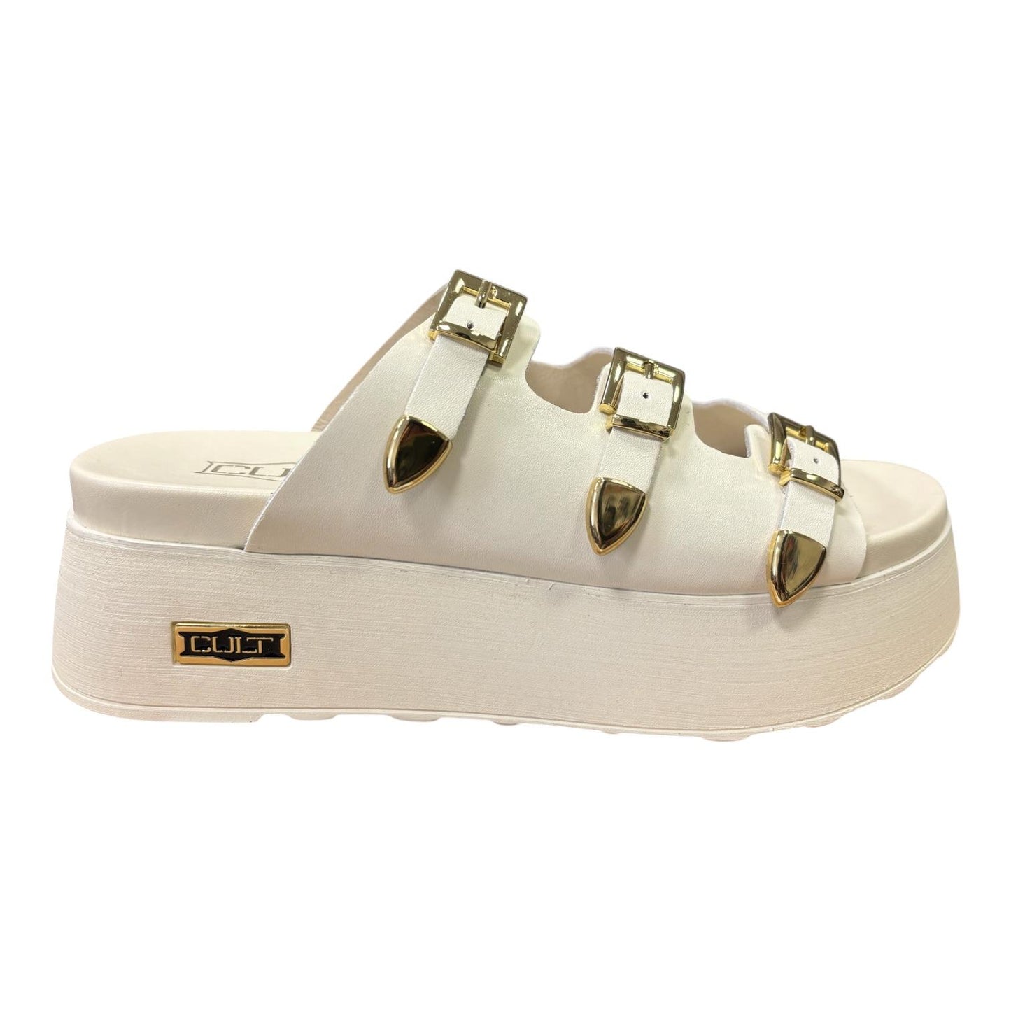 Cult Sandalo da donna con zeppa Janis 4739 CLW473901 off white